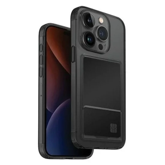 Cover Iphone 15 Pro Max Hybrid Air Fender Uniq - Smoked (Grey Tinted)